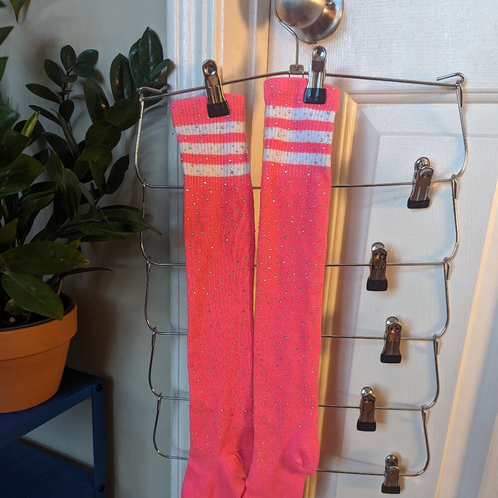 Knee-High Rhinestone Socks